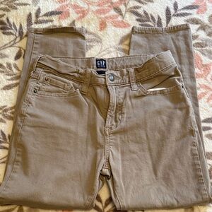 GAP Boy’s Light Brown Husky Straight Stretch Pants